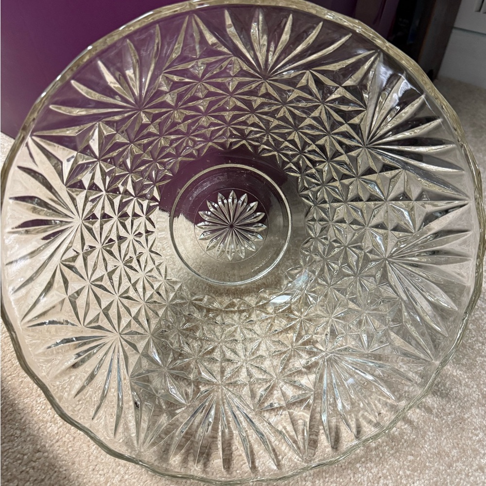 Anchor Hocking Clear Glass Serving Bowl